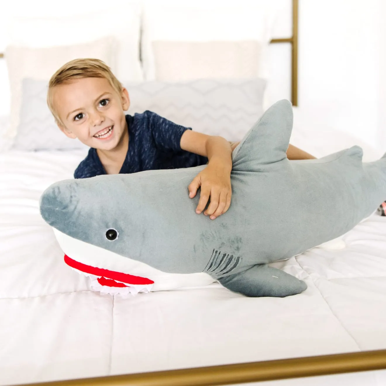 Melissa & Doug Shark Giant knuffel haai groot 90 cm