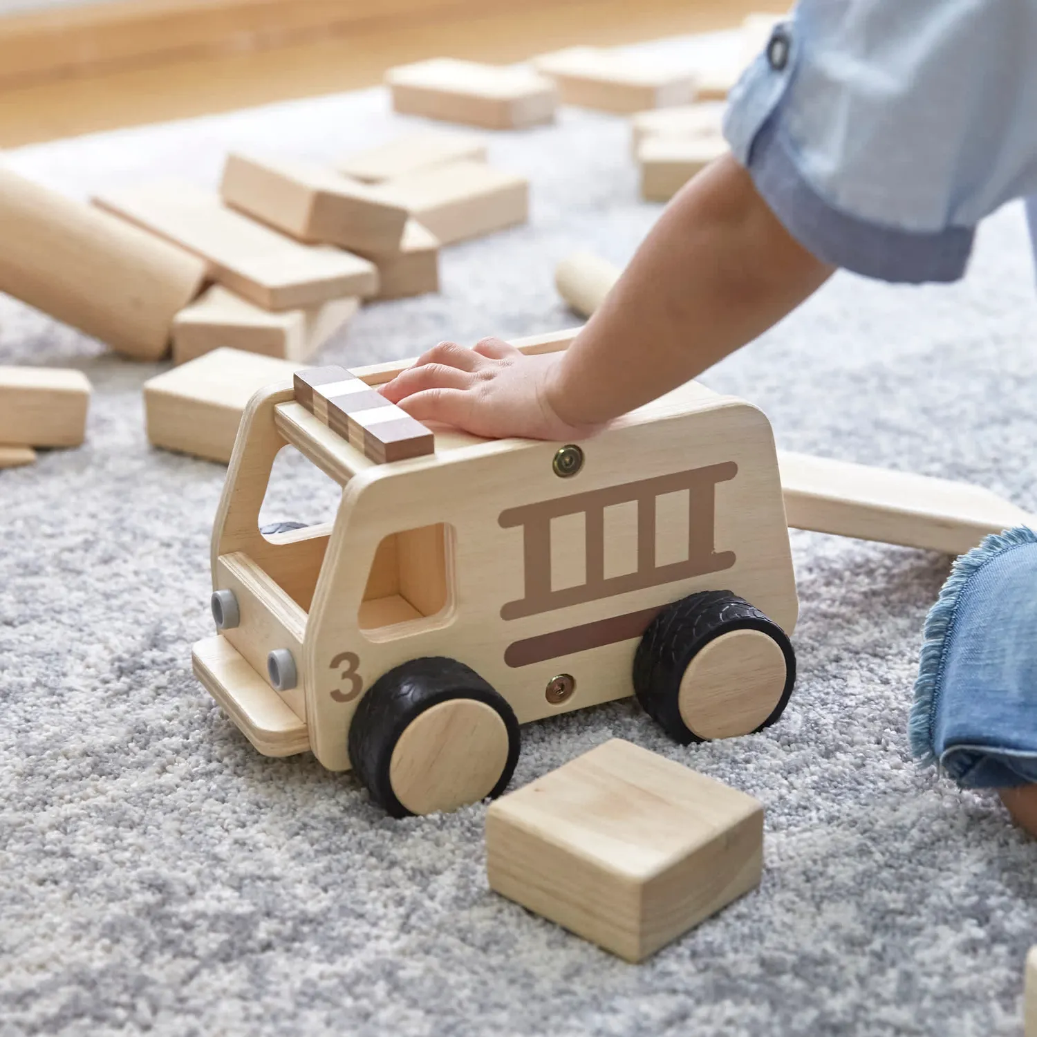 Guidecraft Wooden Fire Truck houten brandweerwagen