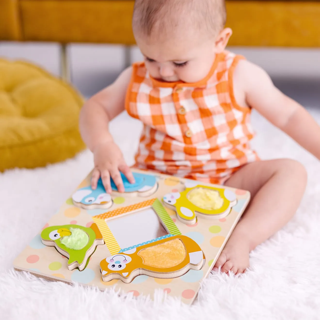 Melissa & Doug First Play Peek-a-Boo Pets puzzel spiegel