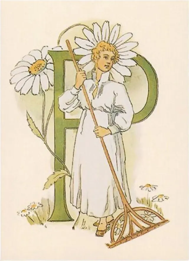 Ginger Fairy Ottilia Adelborg P kaart 10,5x15 bloemen