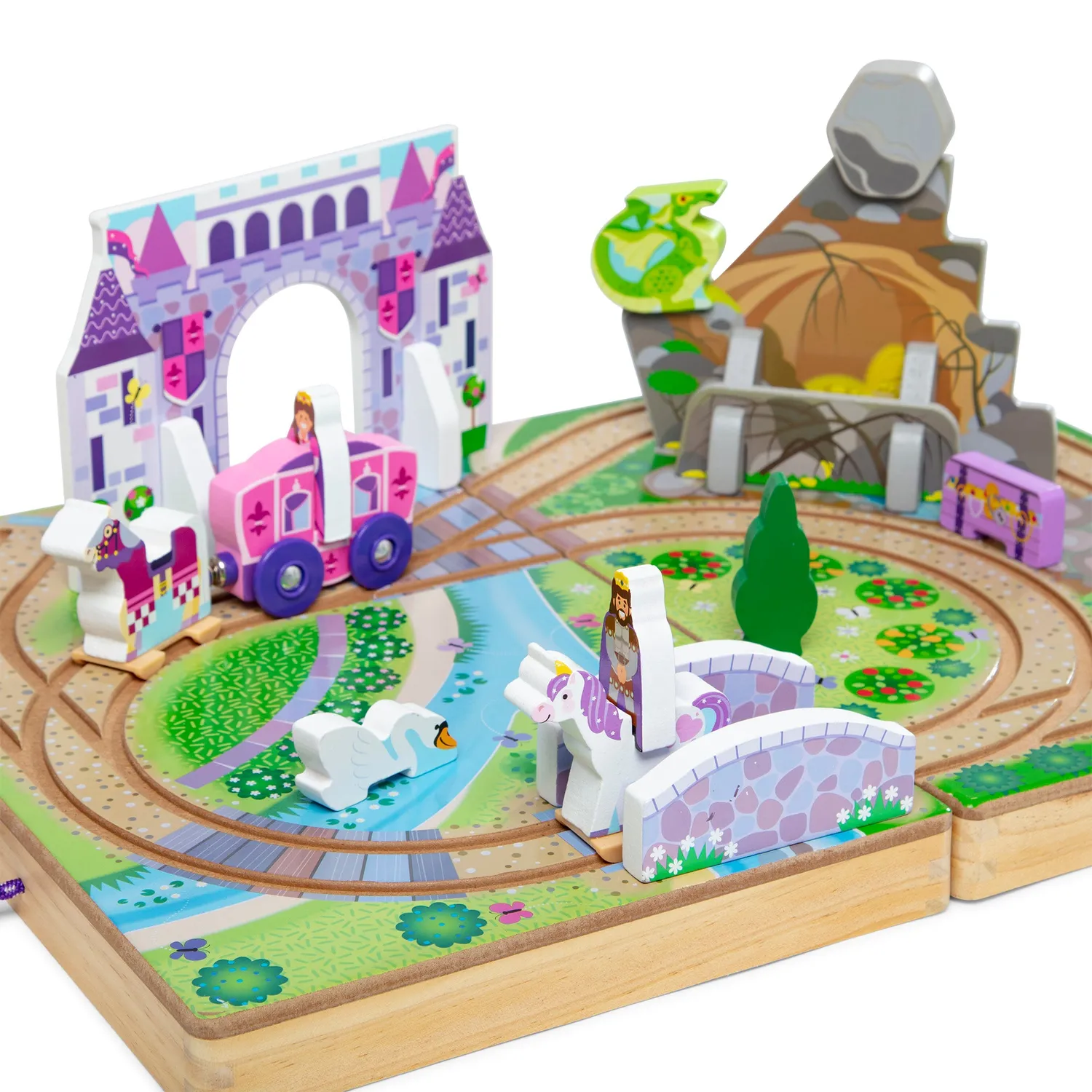 Melissa & Doug Take-Along Kingdom kasteel speelkoffer hout