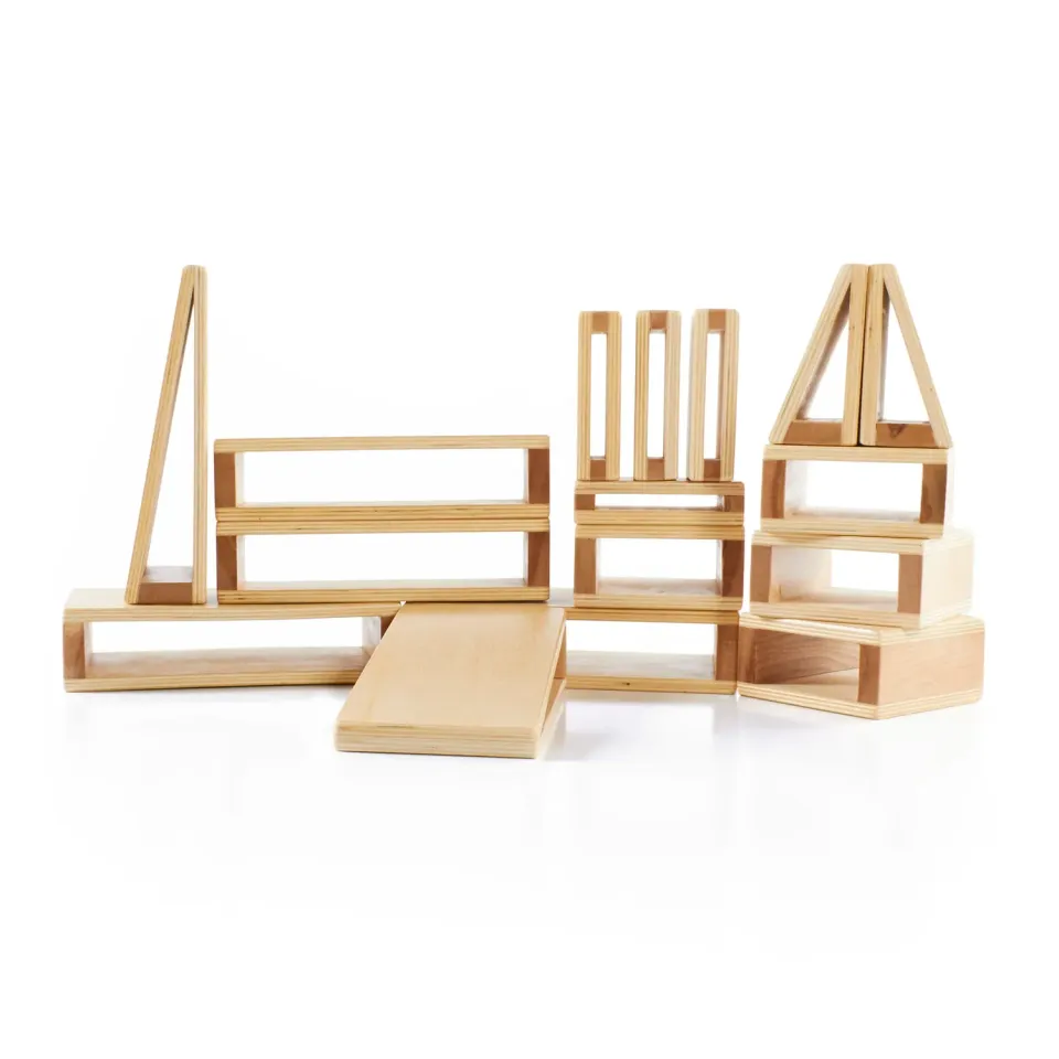 Guidecraft Mini Hollow Blokken 16 delig berkenhout