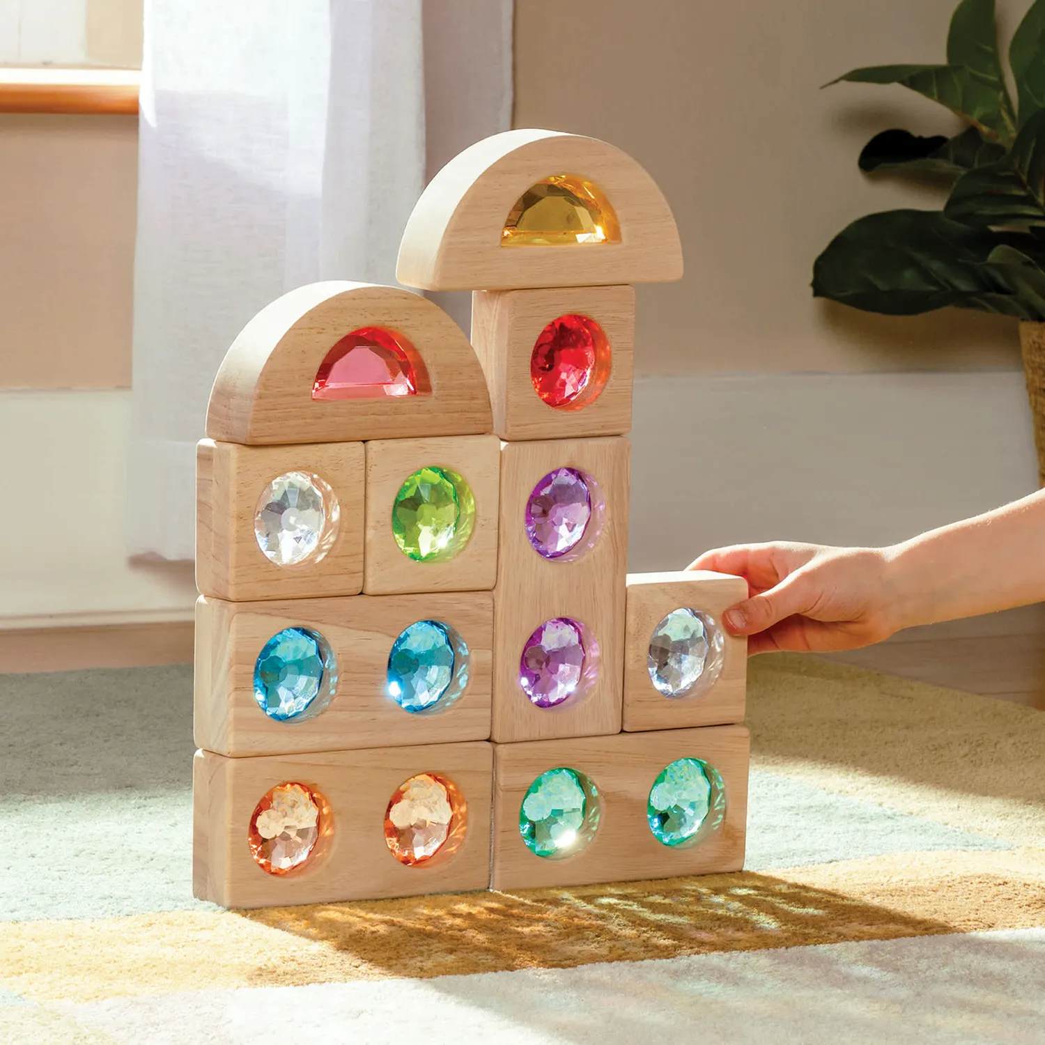 Guidecraft Gemstone blokken 10 stuks licht