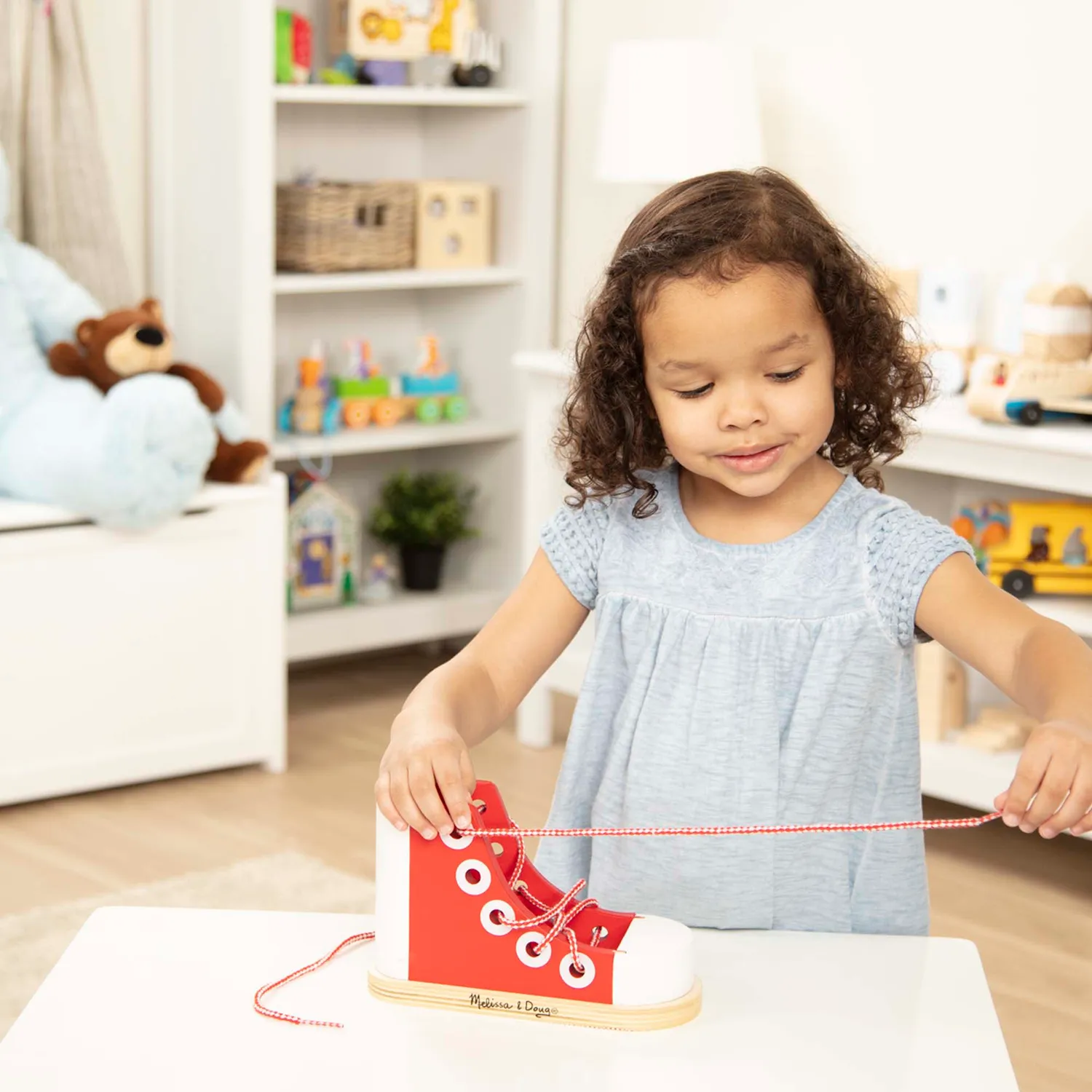 Melissa & Doug houten rijgschoen veter speelgoed 3-5 jaar