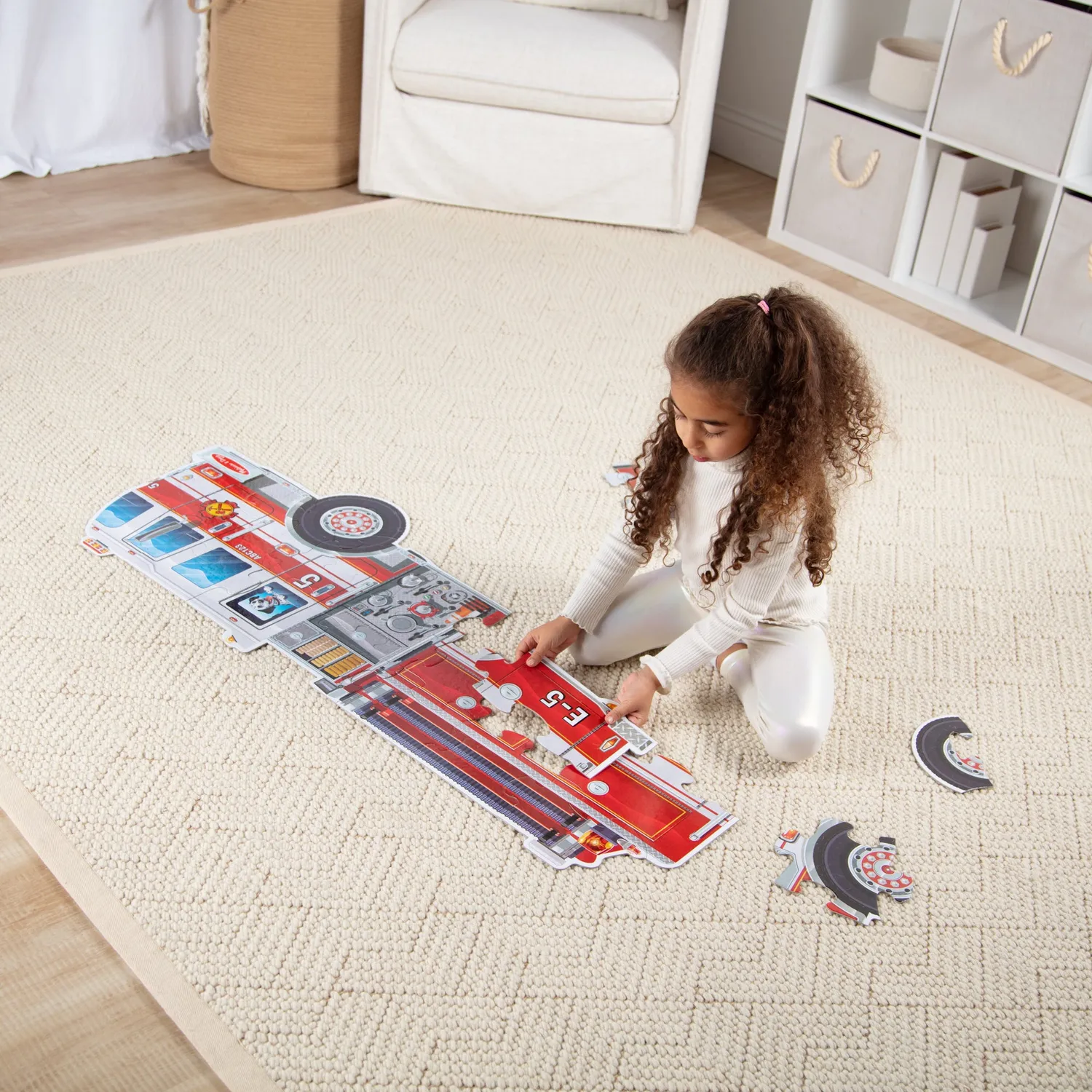 Melissa & Doug Giant Fire Truck vloerpuzzel 24 stukjes