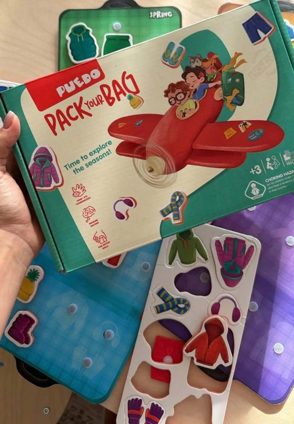 Puedo Pack Your Bag spel koffer pakken seizoenen
