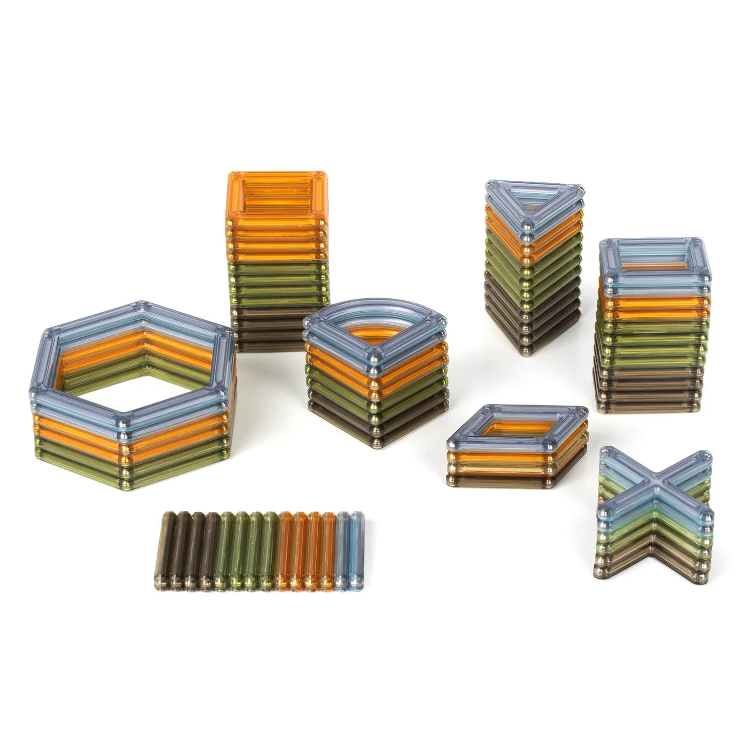 Guidecraft PowerClix Frames Natural magnetisch bouwspeelgoed 74 stuks