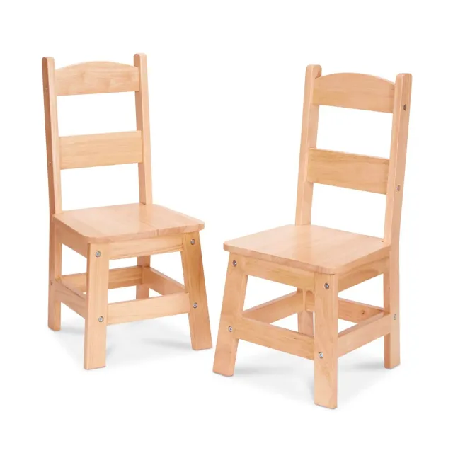 Melissa & Doug Houten kinderstoelen 2 stuks 28 cm zit bio