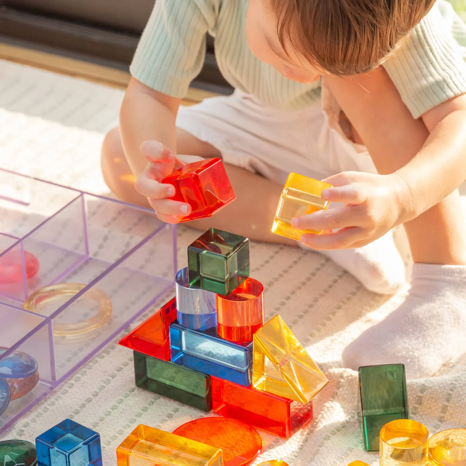 Guidecraft Light Color Toddler Loose Parts STEM kit