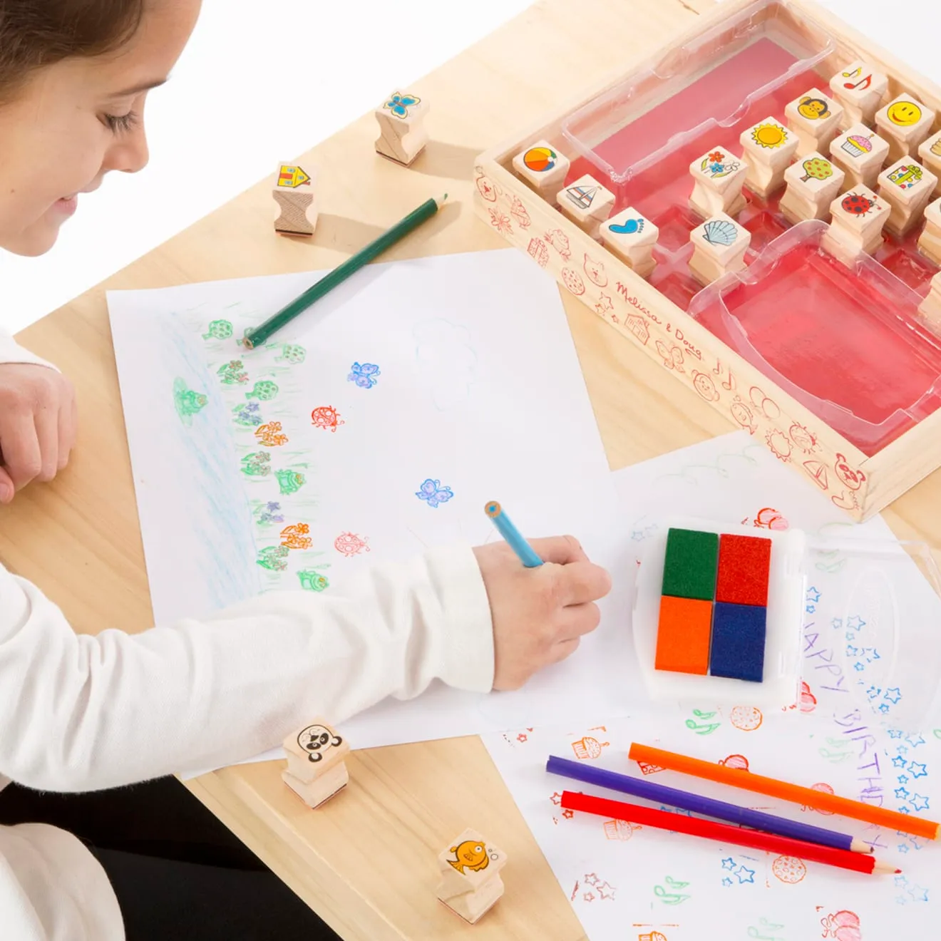 Melissa & Doug Favorite Things Stempelset houten 26 stuks