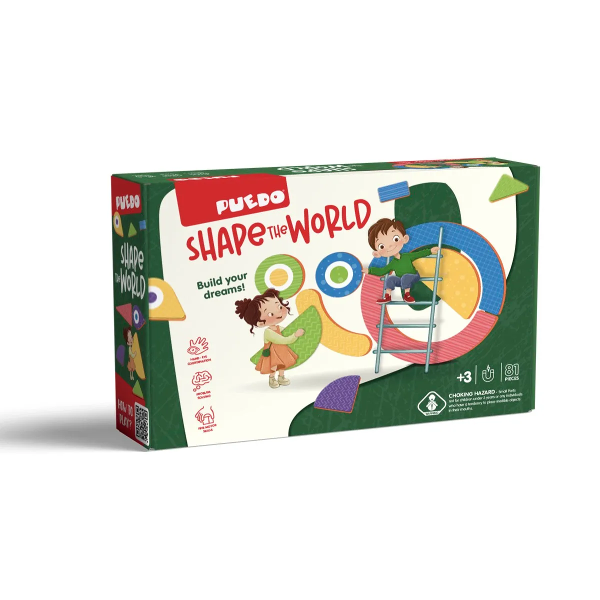 Puedo Shape The World magneetspel vormen 3 niveaus