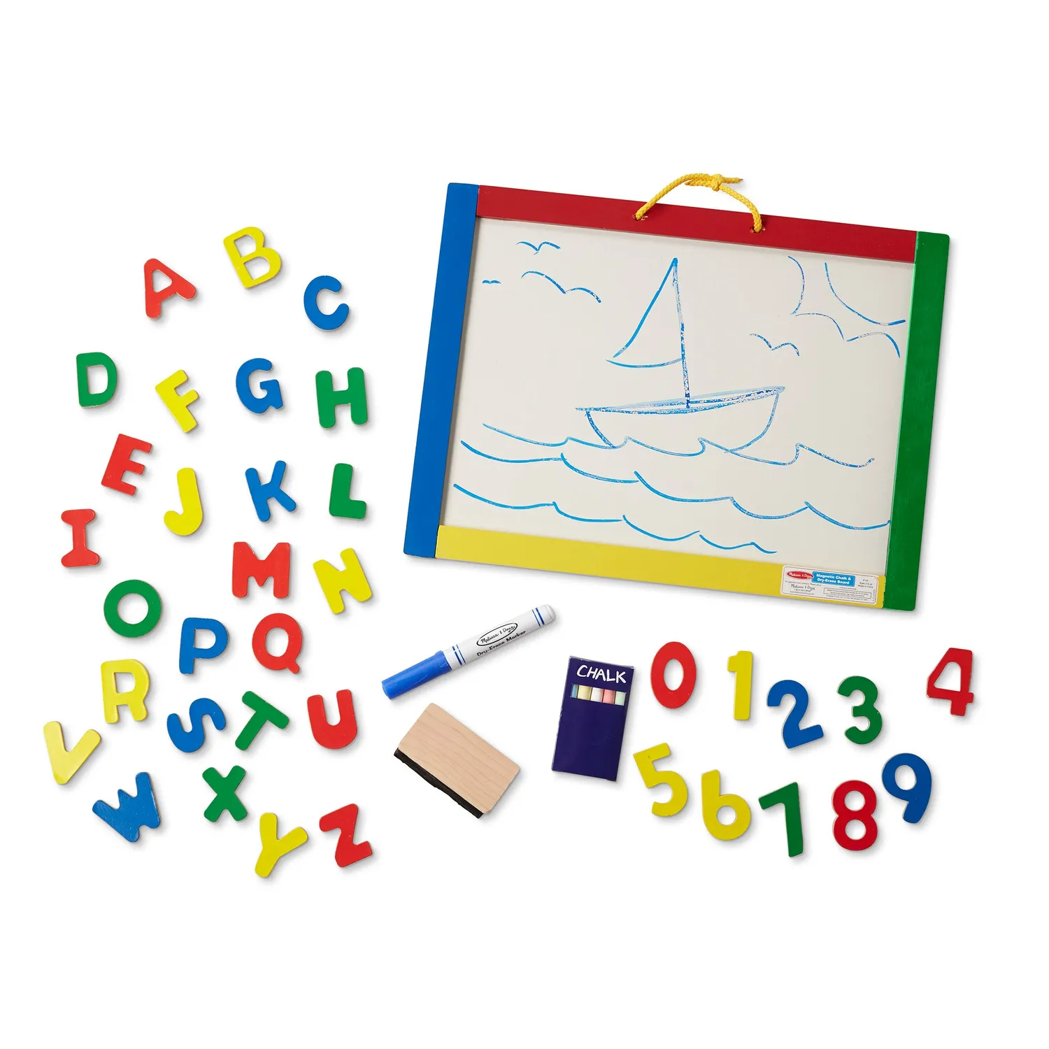 Melissa & Doug Magnetic Chalkboard krijtbord magneetbord hoofdletters