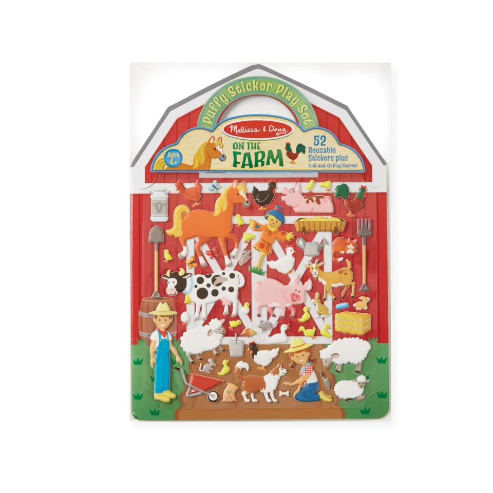Melissa & Doug Puffy Sticker On the Farm herbruikbare stickers