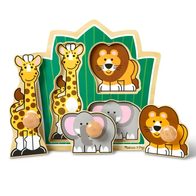 Melissa & Doug Jungle Friends Knobbelpuzzel 3 stukjes