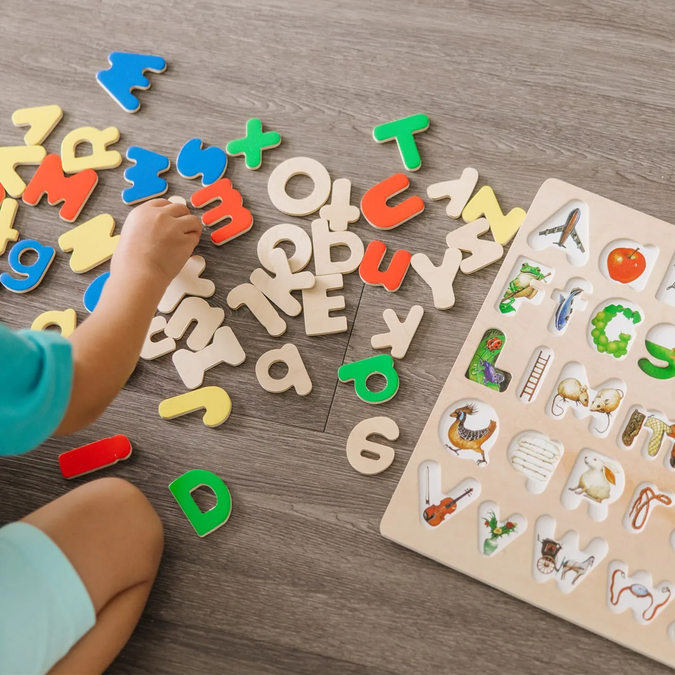 Melissa & Doug Upper Lower Case Alphabet puzzel hout 52 letters