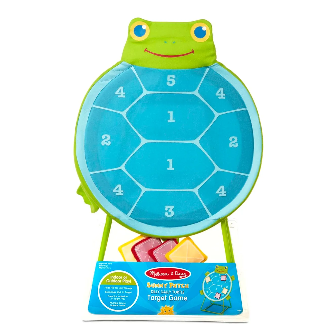 Melissa & Doug Dilly Dally werpspel schildpad binnen buiten