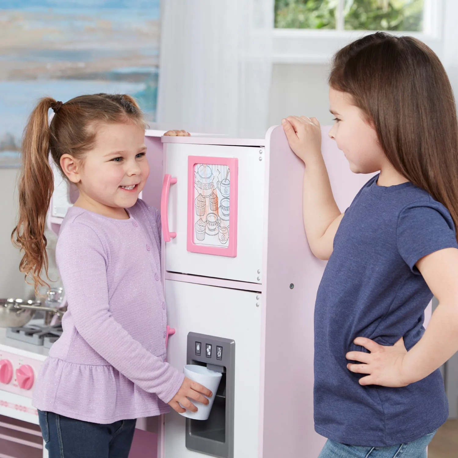 Melissa & Doug Chef's Kitchen speelkeuken houten roze