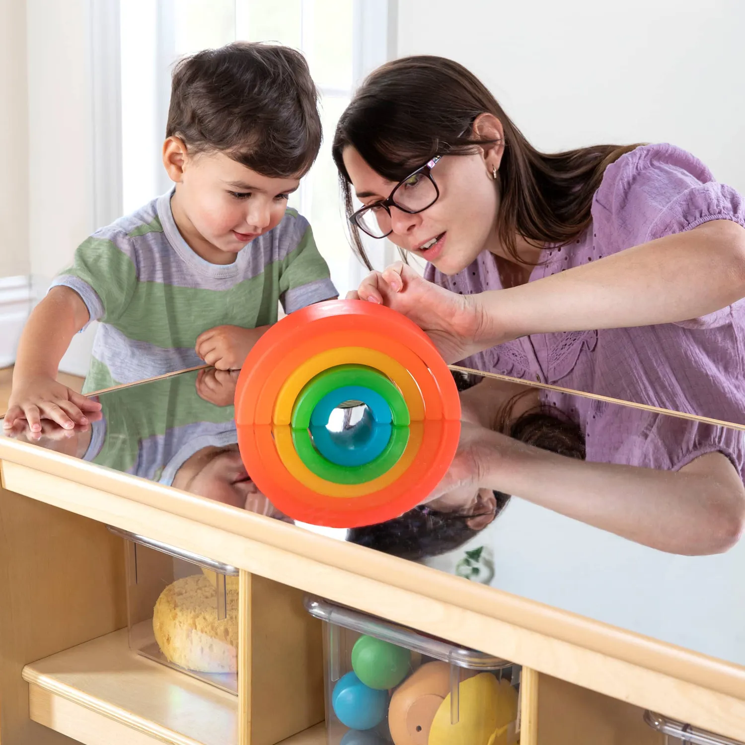 Guidecraft Discovery Stackers Arch stapeltoren regenboog 5-delig