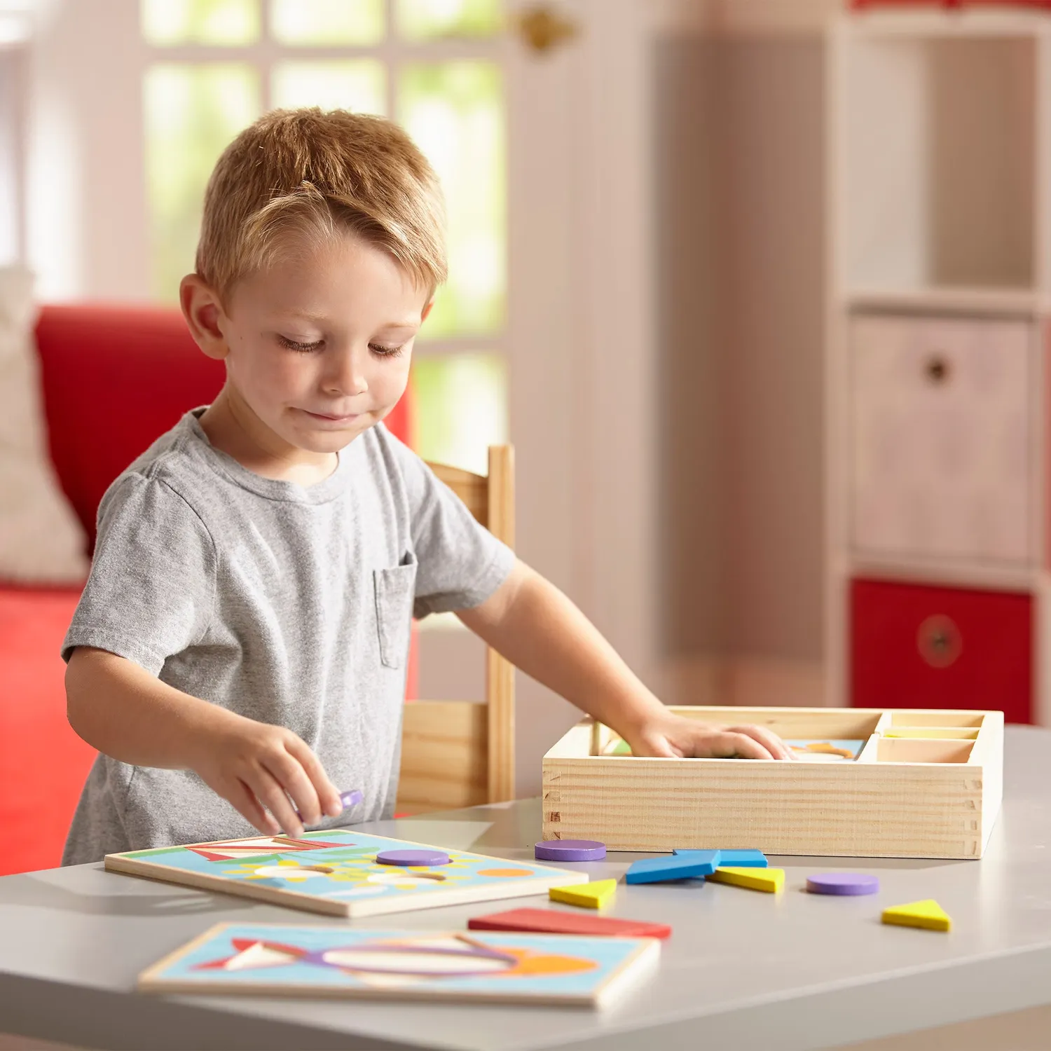 Melissa & Doug Beginner Pattern Blocks vormenpuzzel 30-delig