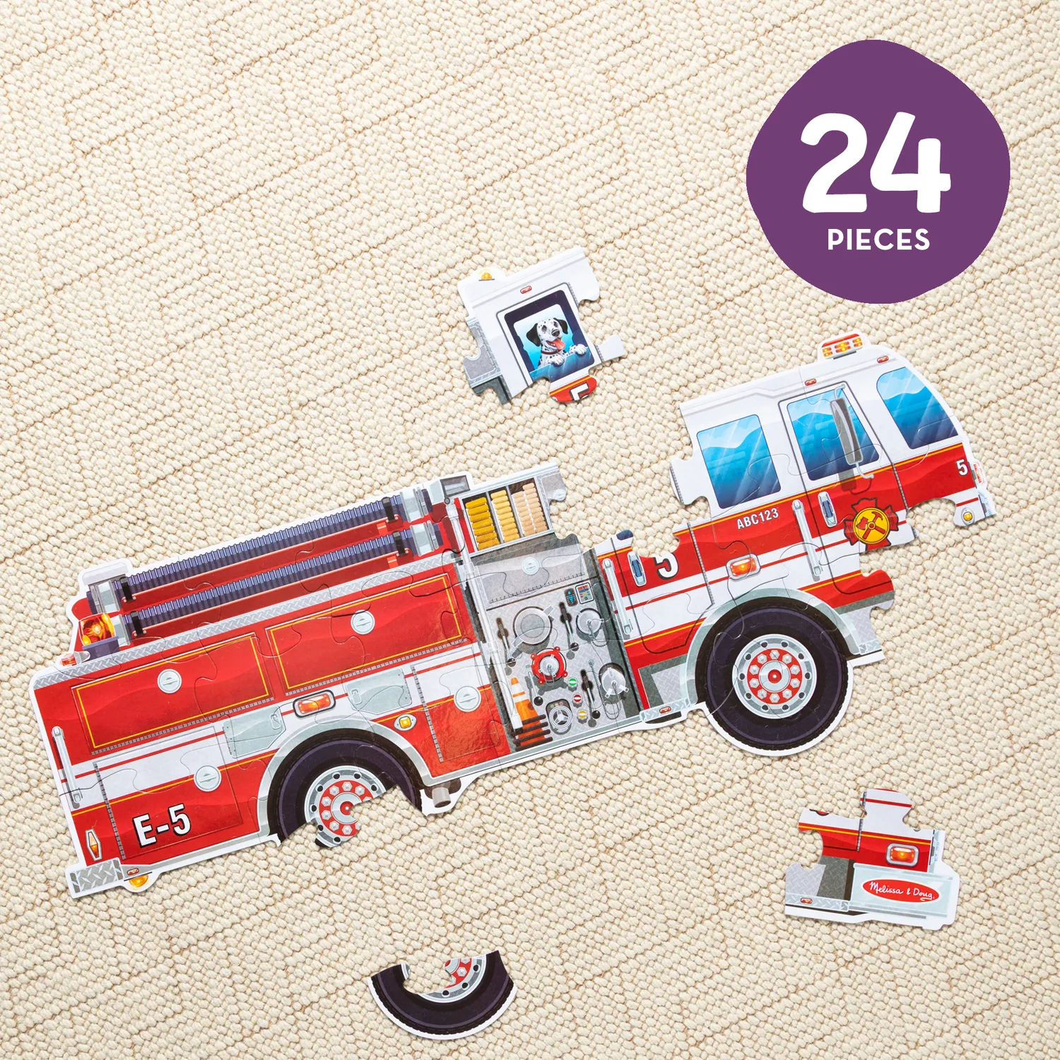 Melissa & Doug Giant Fire Truck vloerpuzzel 24 stukjes