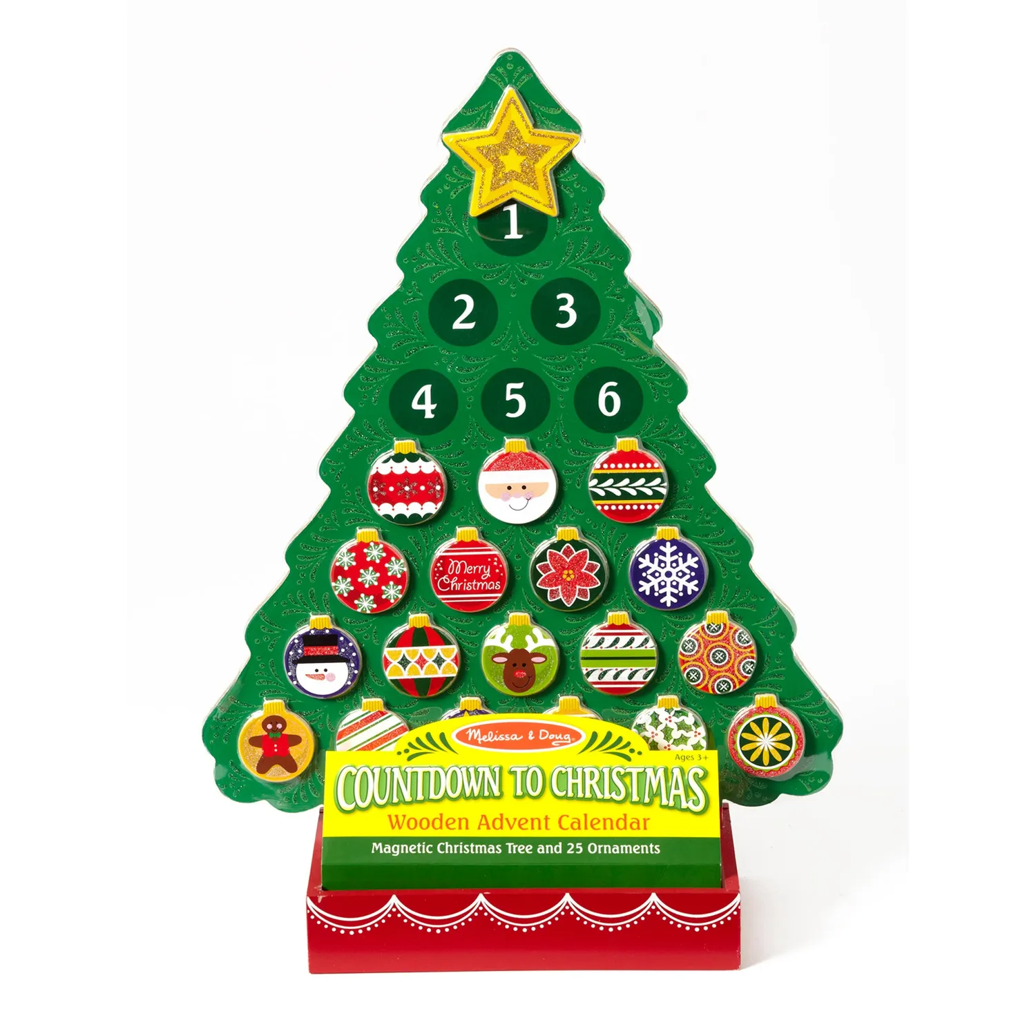 Melissa & Doug Countdown to Christmas houten adventskalender 24-delig