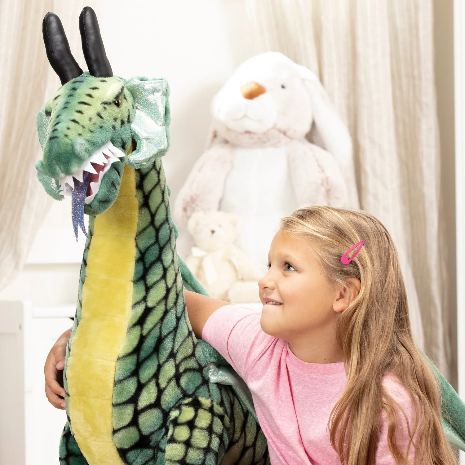 Melissa & Doug Draak Knuffel XL Groen