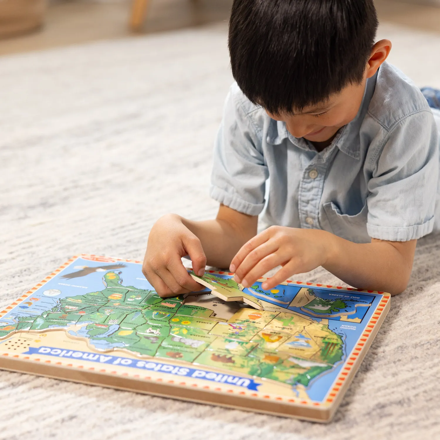Melissa & Doug USA Geluidspuzzel Hout 40 stukjes
