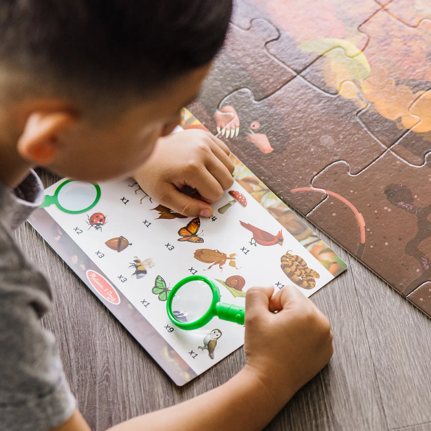 Melissa & Doug Let's Explore zoekpuzzel 48 stukjes dubbelzijdig