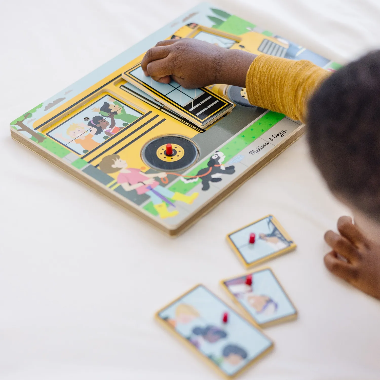 Melissa & Doug Wheels on the Bus puzzel houten 6-delig geluid