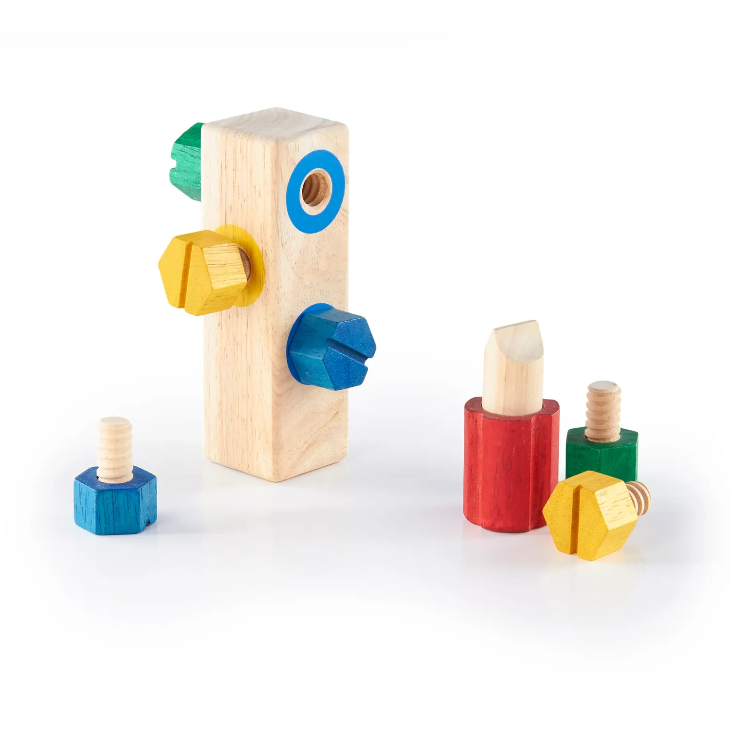 Guidecraft Screw Block houten schroefspel 10 cm