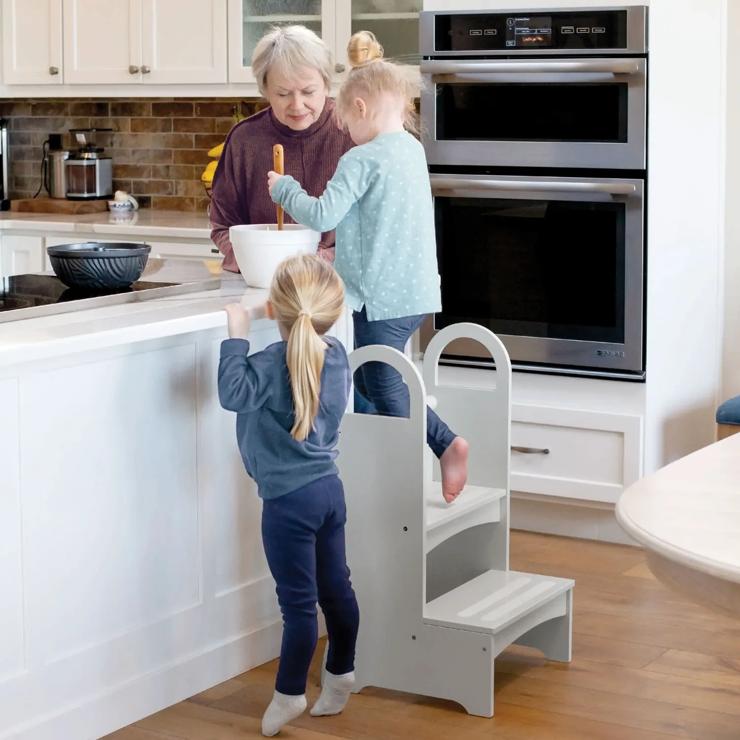Guidecraft High Rise Step-Up opstapkruk Natural hout antislip