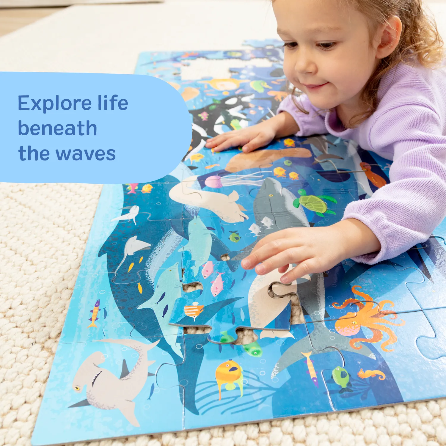 Melissa & Doug Beneath the Waves vloerpuzzel 48 stukjes oceaan