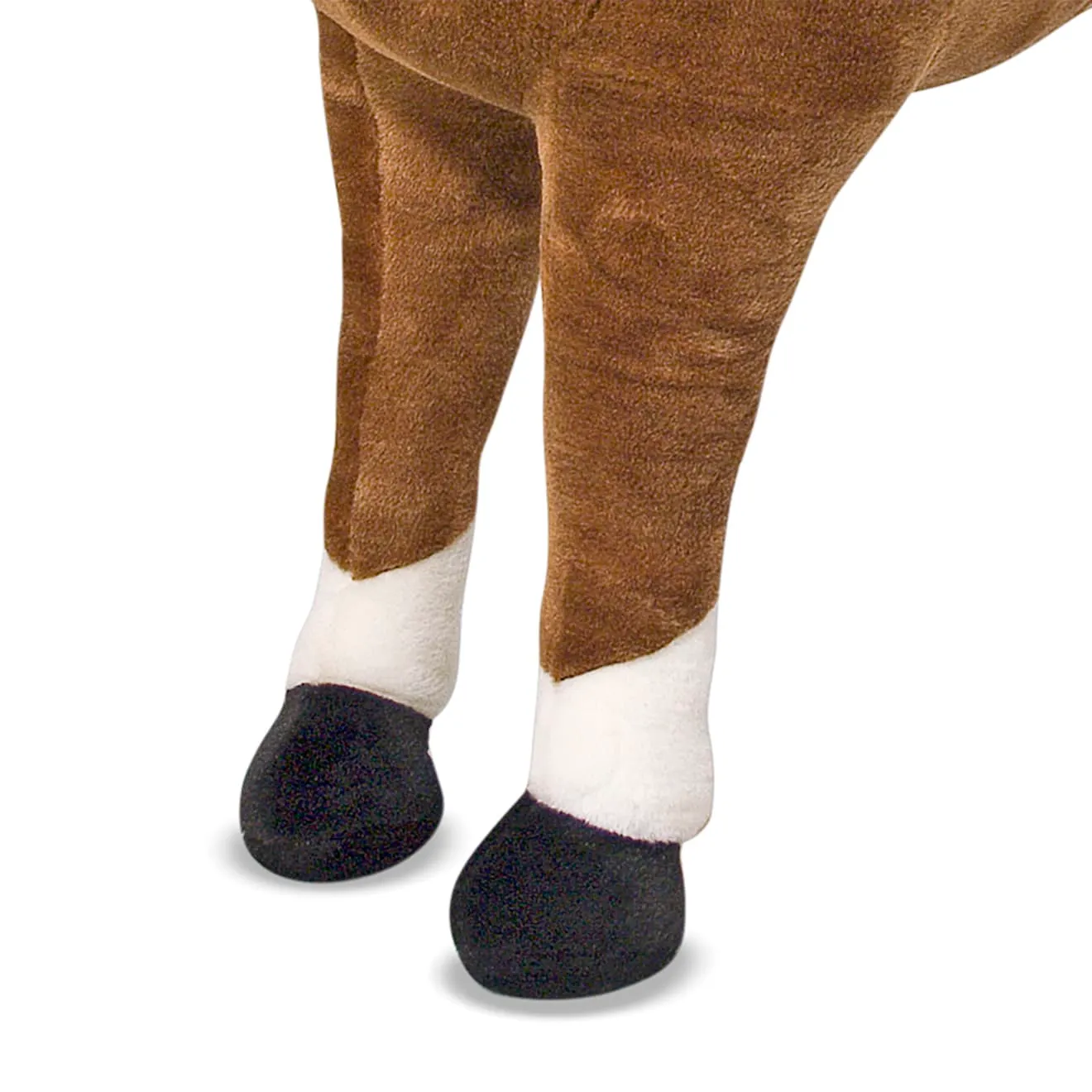 Melissa & Doug Paard knuffel reuze bruin 90 cm