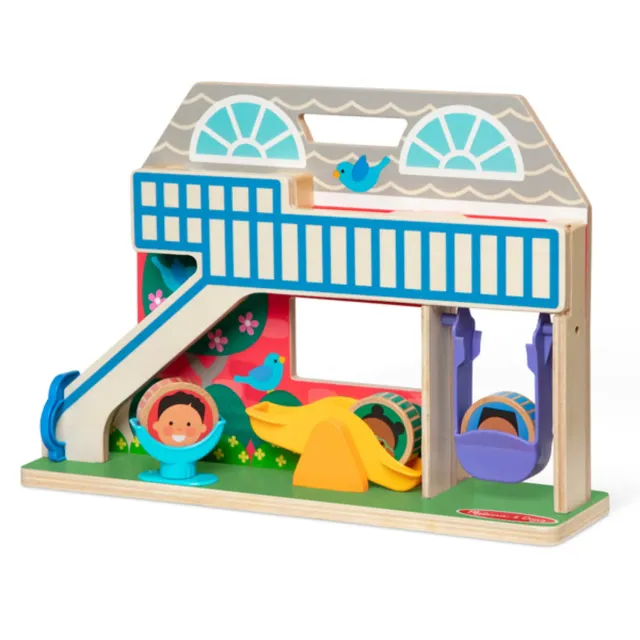 Melissa & Doug GO Tots Schoolyard Tumble houten speelset 4 figuren