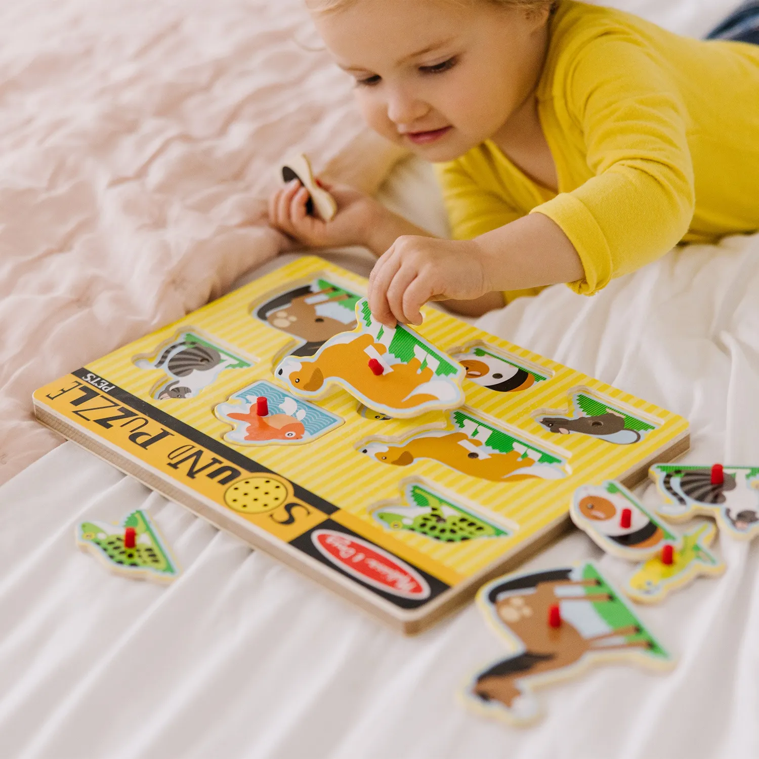 Melissa & Doug Pets geluidspuzzel 8 stukjes met dierengeluid
