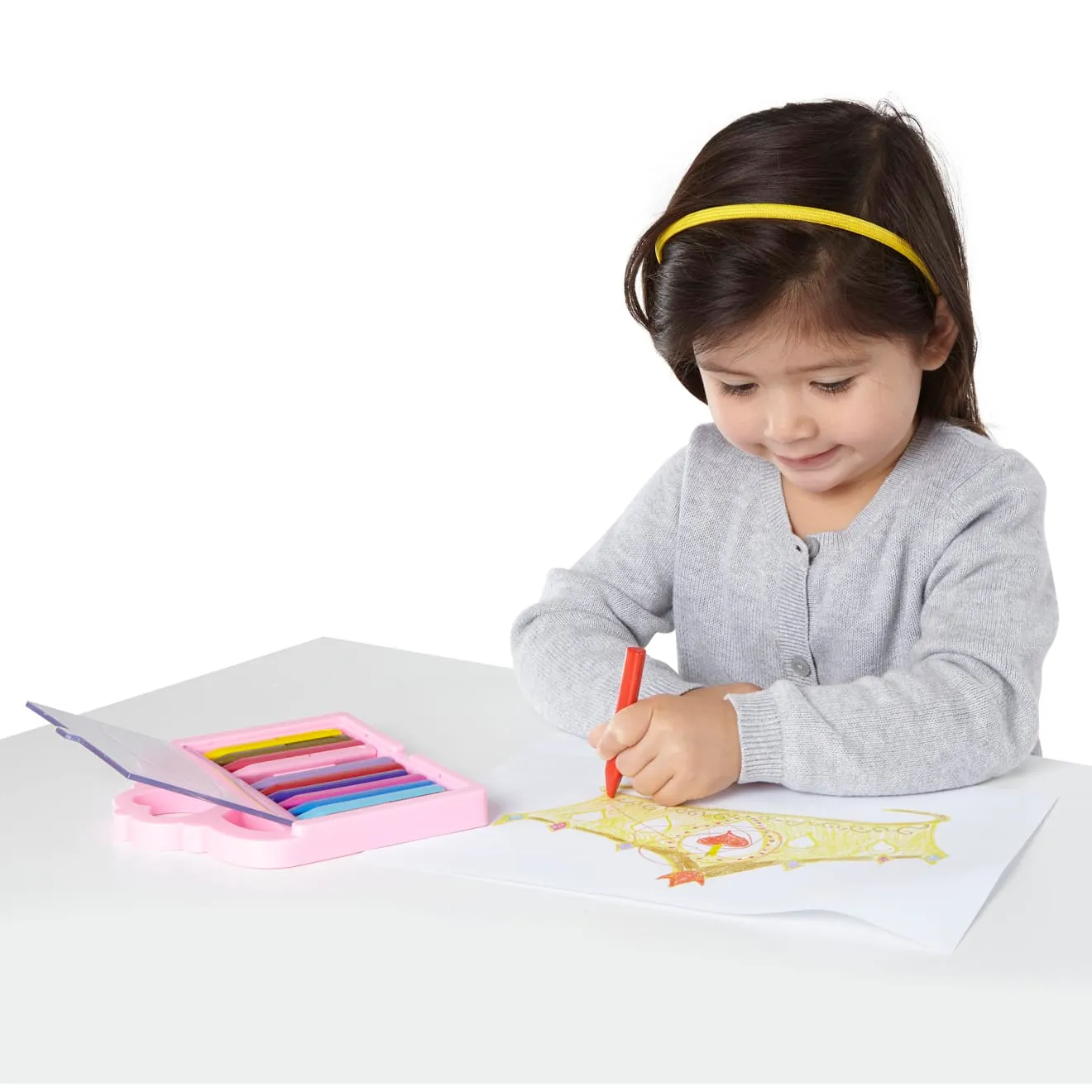 Melissa & Doug Princess kleurset 12 krijtjes in etui