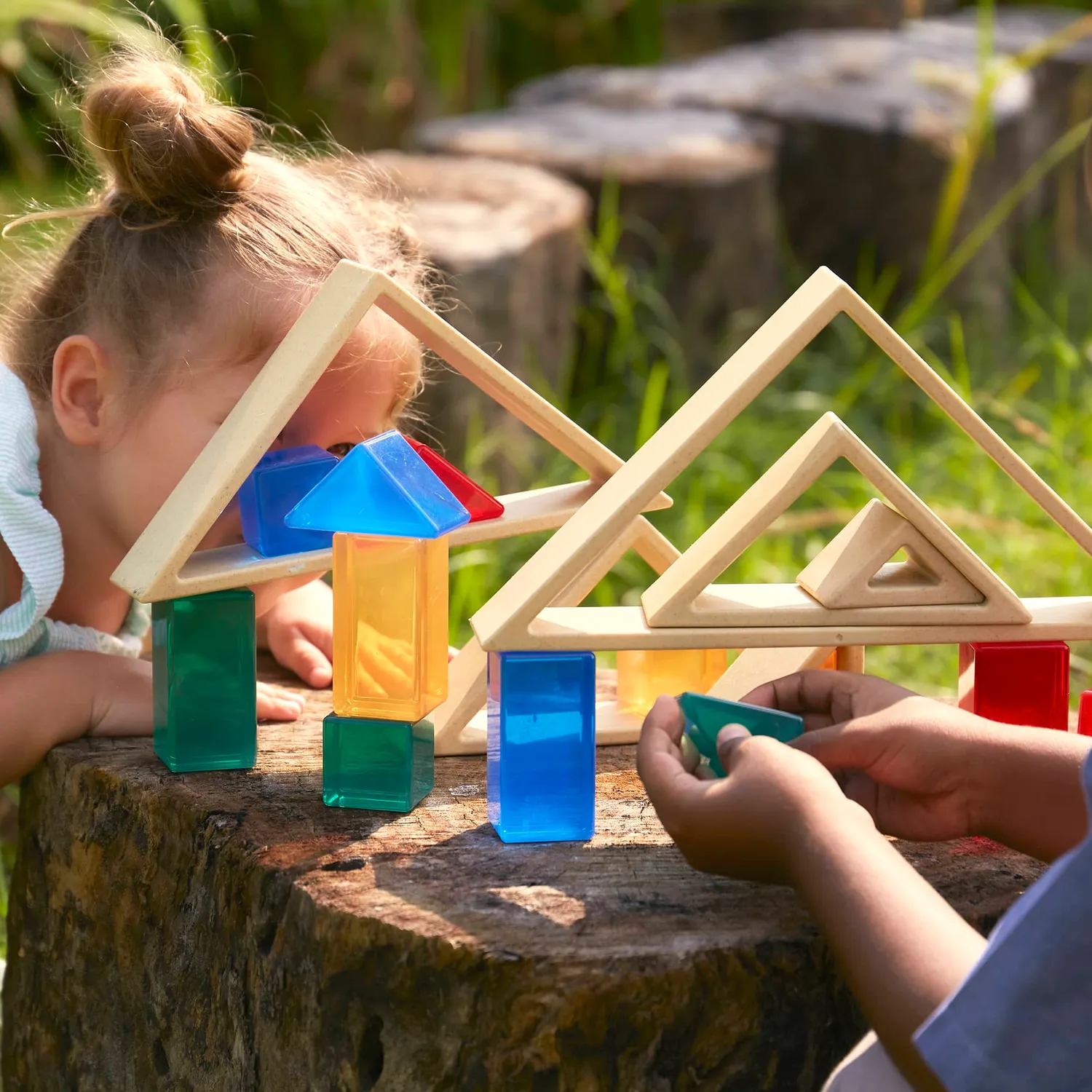 Guidecraft Discovery Triangles stapelspeelgoed naturel