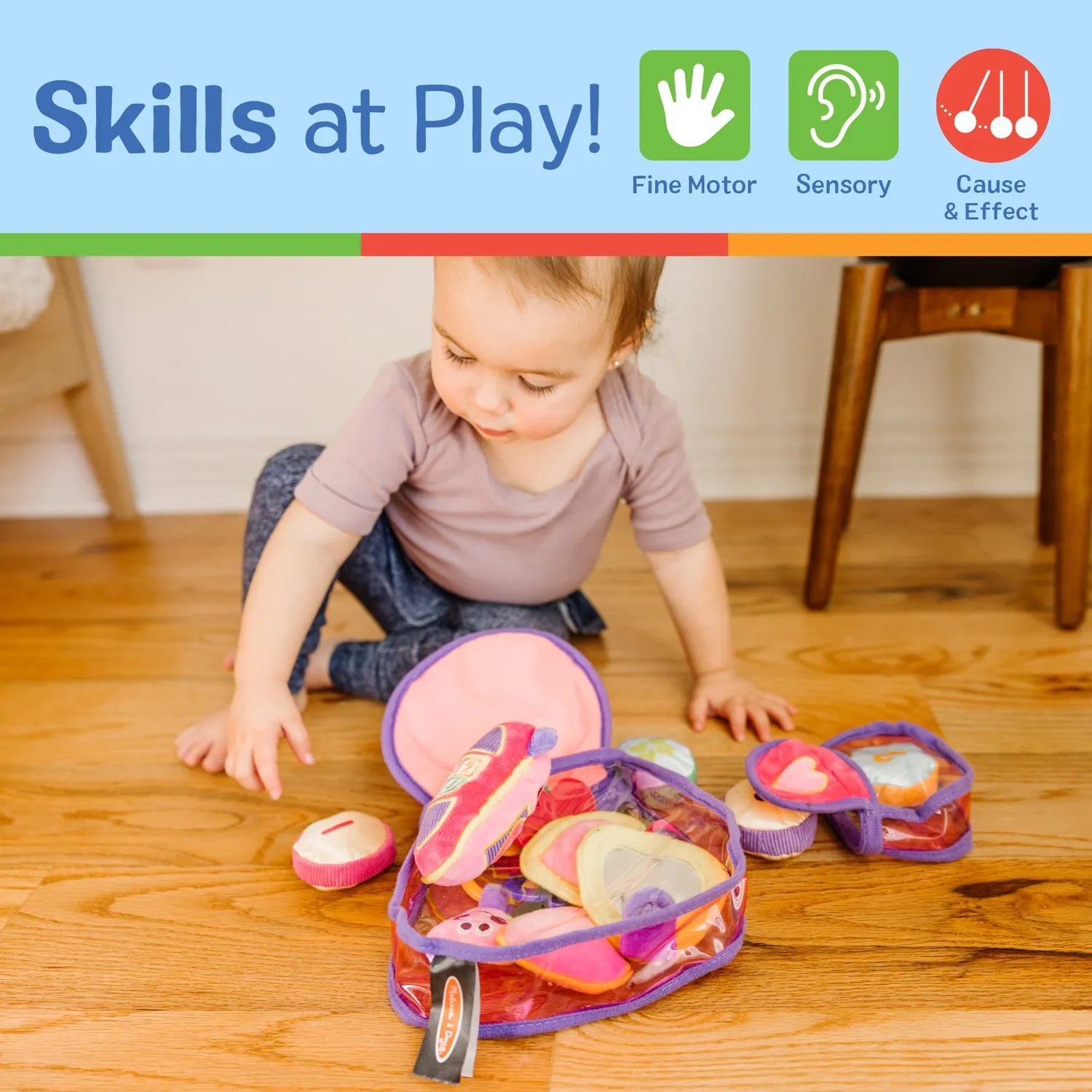 Melissa & Doug Pretty Purse zachte handtas peuterspeelgoed