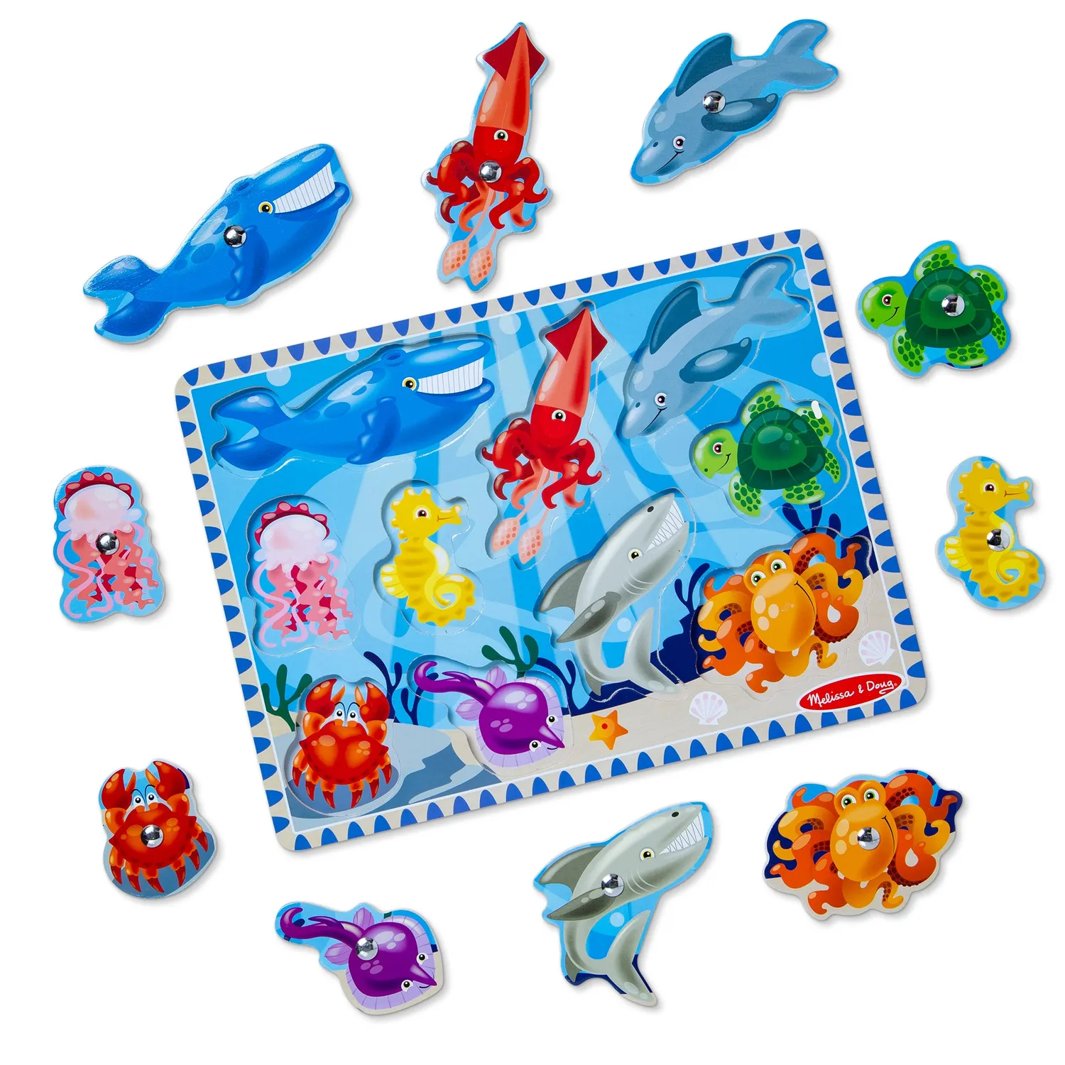 Melissa & Doug Fishing magnetisch visspel puzzel 10-delig hout