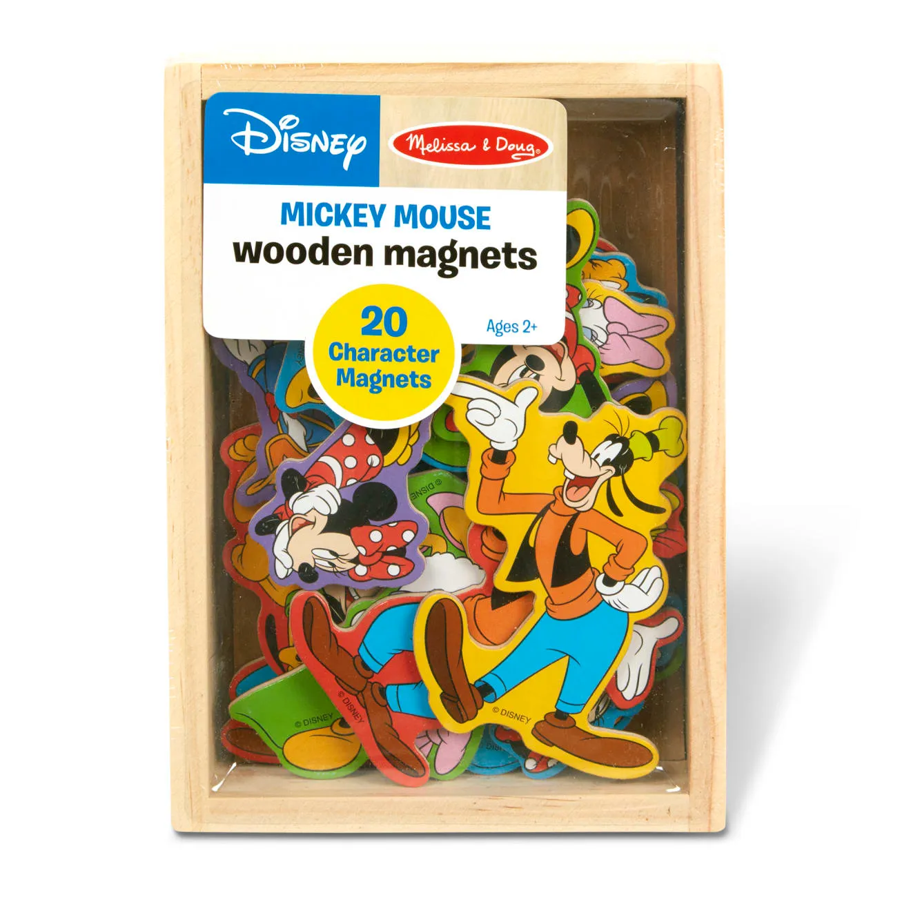 Melissa & Doug Mickey Mouse houten magneten 20 stuks magneetspel