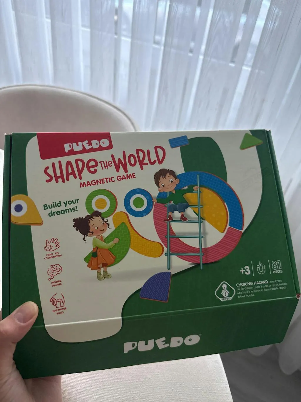 Puedo Shape The World magneetspel vormen 3 niveaus