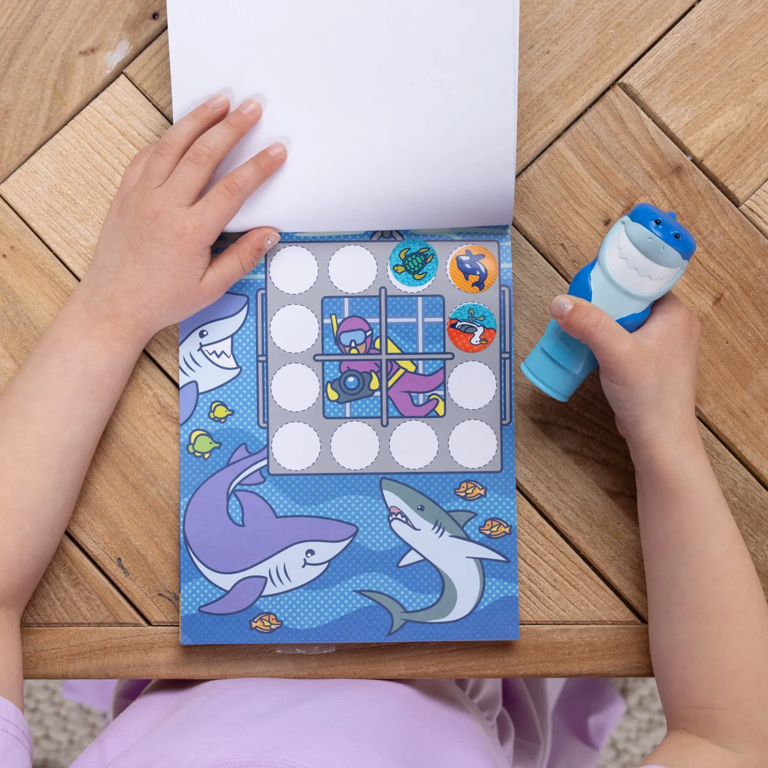 Melissa & Doug Sticker WOW Shark Bundle stempelset 500 stuks