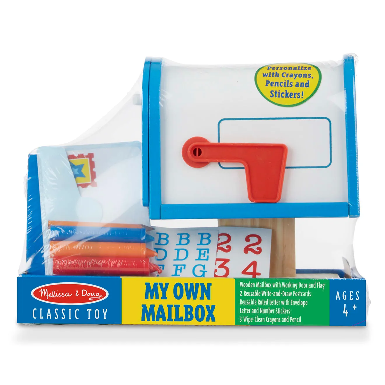 Melissa & Doug My Own Mailbox houten brievenbus speelgoed