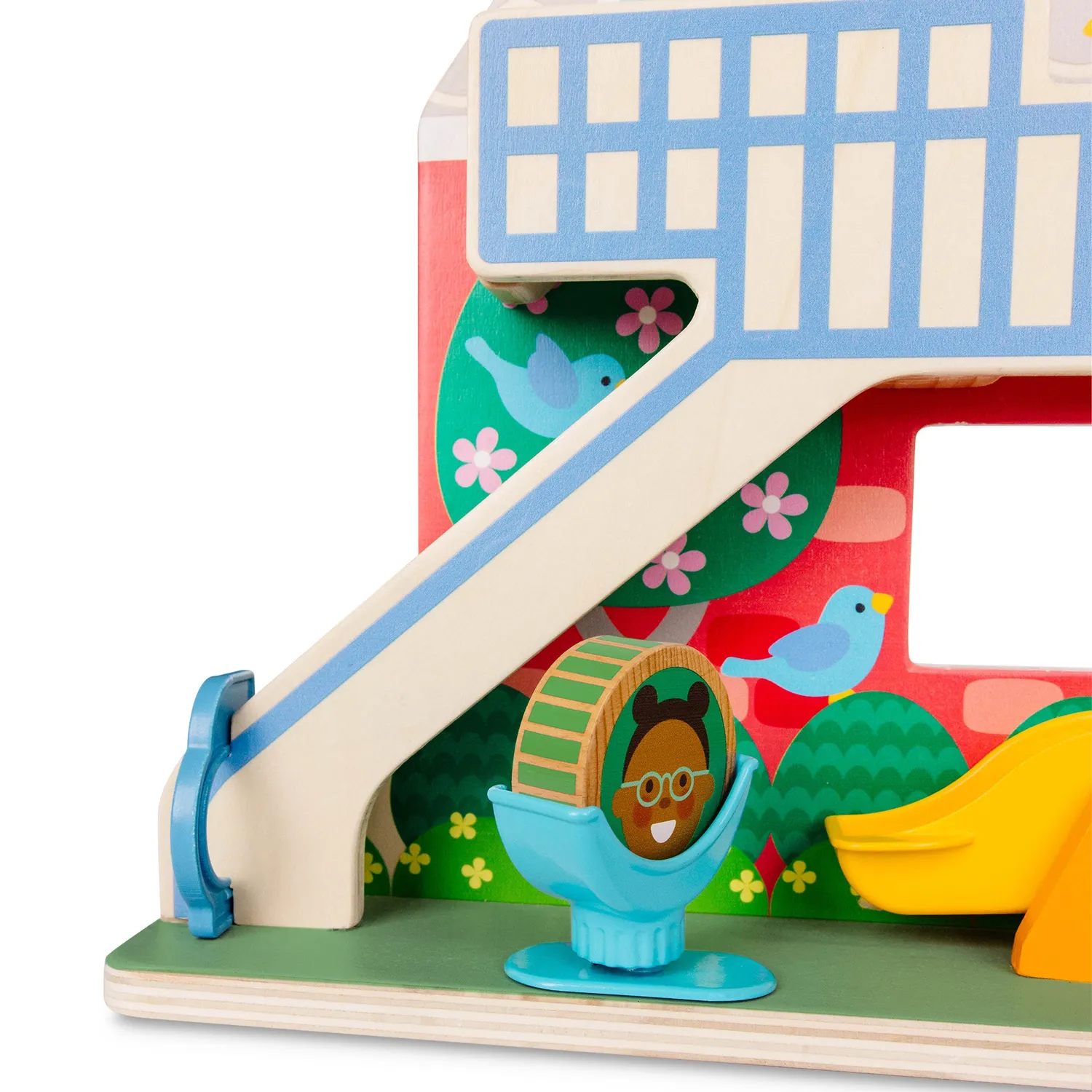 Melissa & Doug GO Tots Schoolyard Tumble houten speelset 4 figuren
