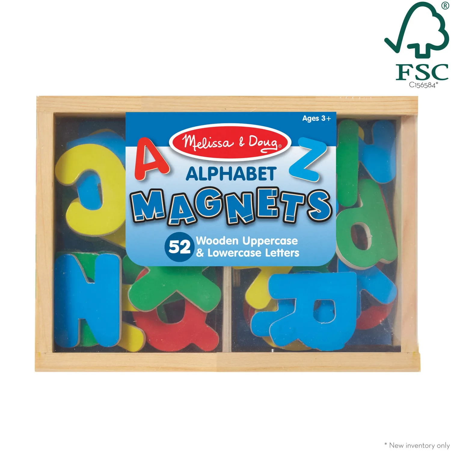 Melissa & Doug Wooden Letter magneetletters 52 stuks hout