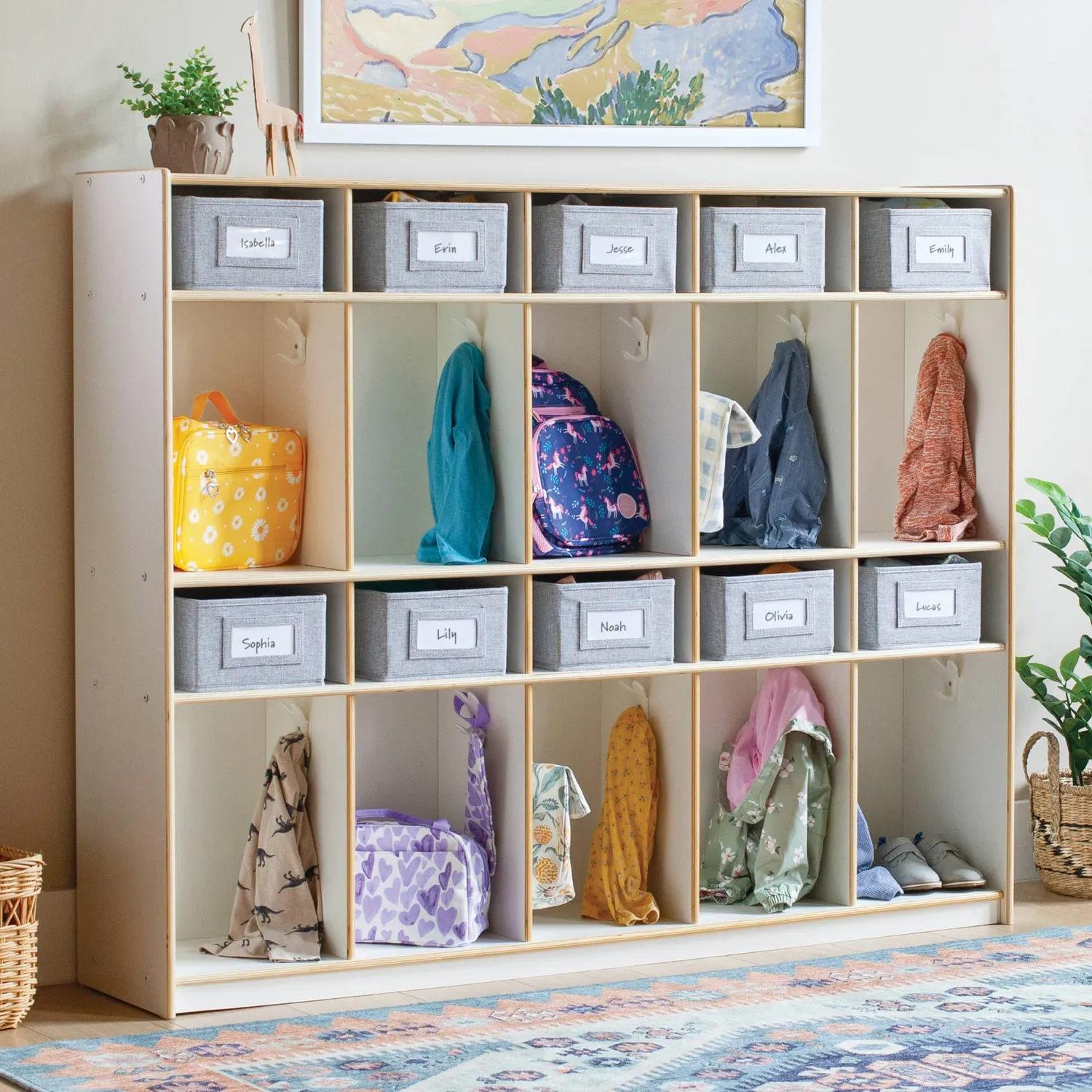 Guidecraft EdQ 10-Section Locker lockerkast naturel houten