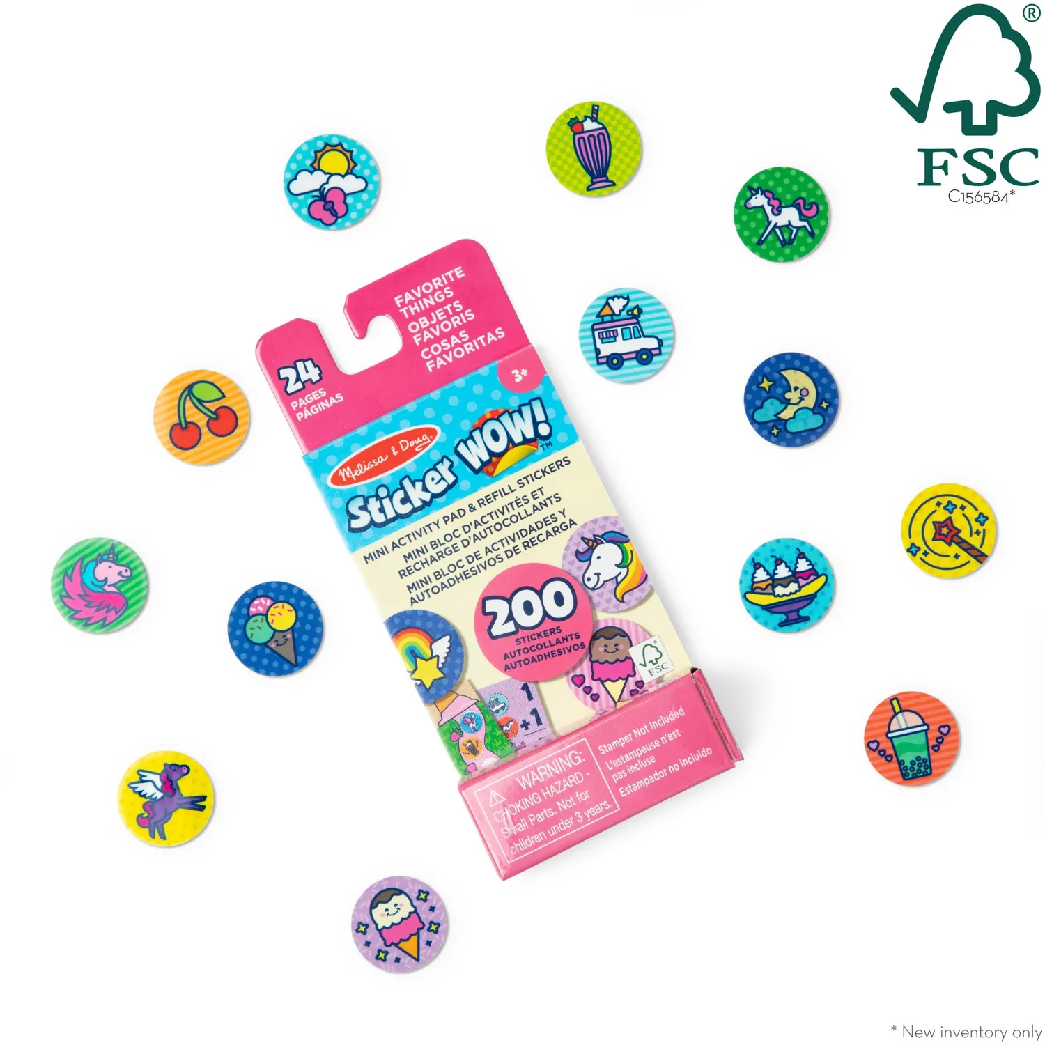 Melissa & Doug Sticker WOW Favorite Things navulling 200 stickers