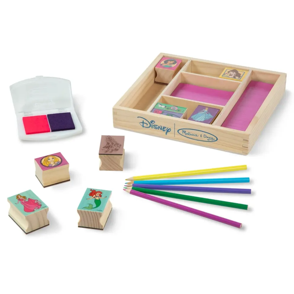 Melissa & Doug Disney Princess Stempelset hout 9 stempels