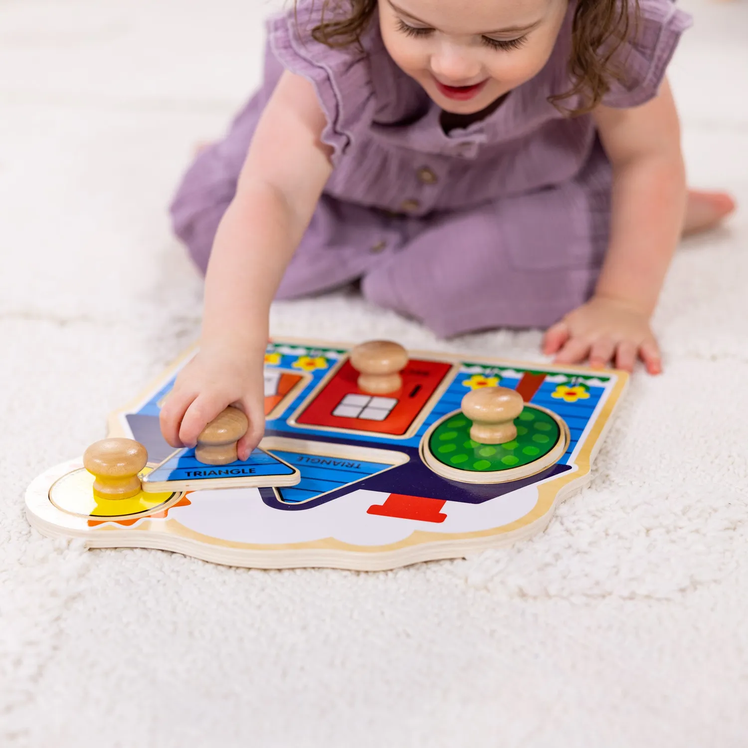 Melissa & Doug First Shapes houten vormenpuzzel 5 stukjes
