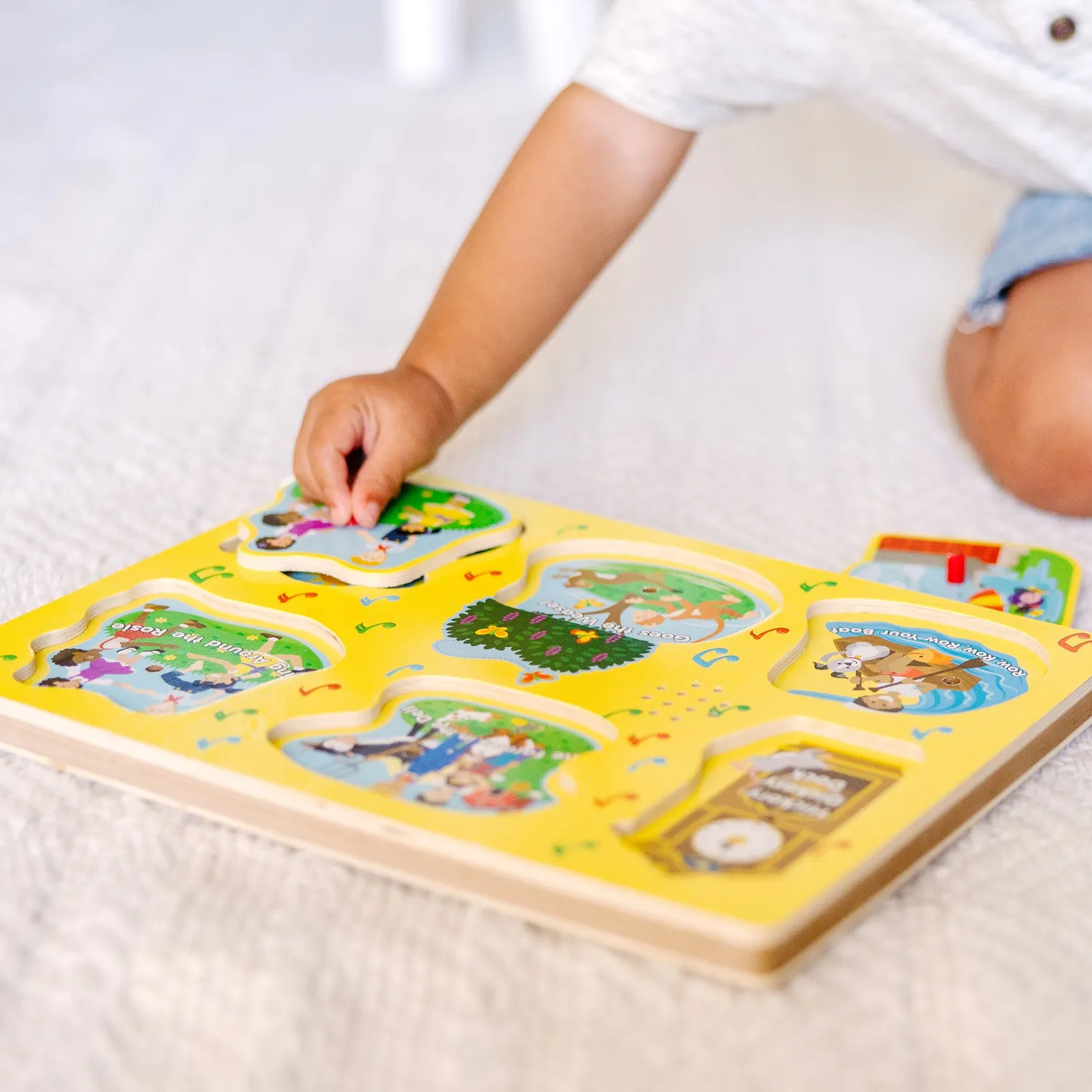 Melissa & Doug Nursery Rhymes 1 geluidspuzzel 6 stukjes hout